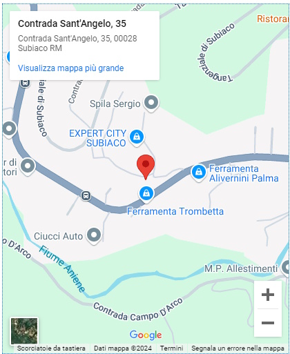 Mappa: Contrada Sant'Angelo 35, Subiaco